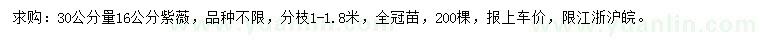 求購(gòu)30公分量16公分紫薇