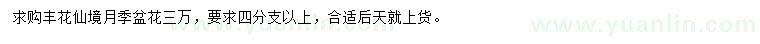 求購豐花仙境月季