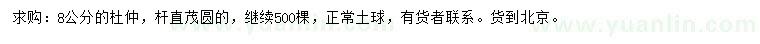 求購8公分的杜仲