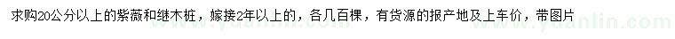 求購(gòu)20公分以上紫薇、繼木樁