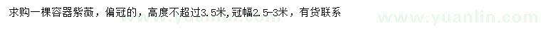求購(gòu)高不超過3.5米紫薇