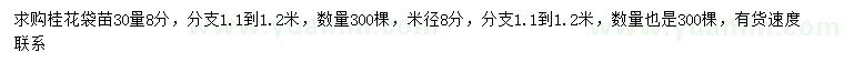 求購8公分桂花