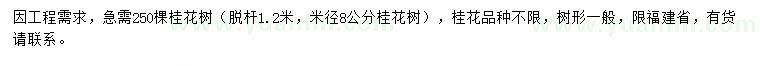 求購(gòu)米徑8公分桂花