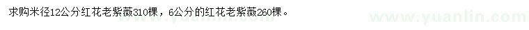 求購米徑6、12公分紅花老紫薇