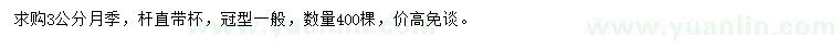 求購3公分月季