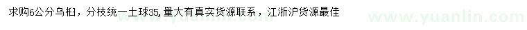 求購(gòu)6公分烏桕