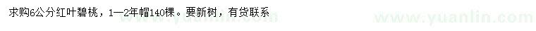 求購6公分紅葉碧桃