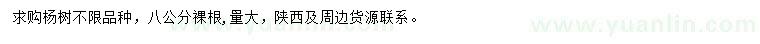 求購(gòu)8公分楊樹