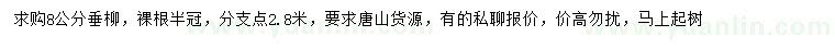 求購8公分垂柳