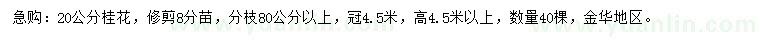 求購(gòu)20公分桂花