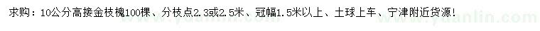 求購10公分金枝槐