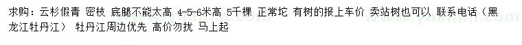 求購(gòu)高4、5、6米云杉假青