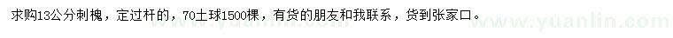 求購13公分刺槐
