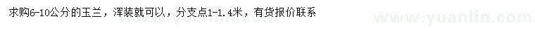 求購6-10公分玉蘭