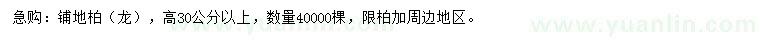 求購高30公分以上鋪地柏