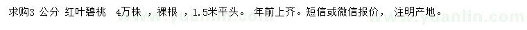 求購3公分紅葉碧桃