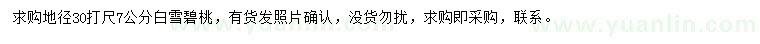 求購(gòu)地徑30量7公分白雪碧桃