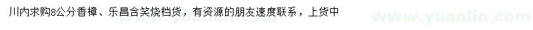 求購8公分香樟、樂(lè )昌含笑