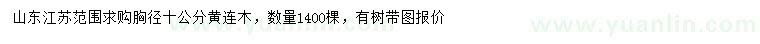 求購胸徑10公分黃連木