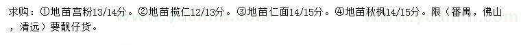 求購宮粉、欖仁、仁面等
