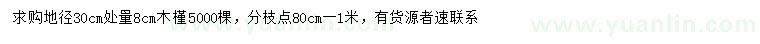 求購(gòu)地徑30公分量8公分木槿