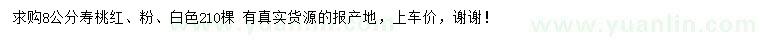 求購8公分壽桃