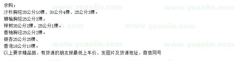 求購(gòu)沙樸、榔榆、櫸樹等