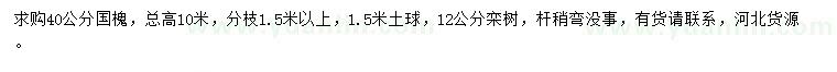 求購40公分國槐、12公分欒樹