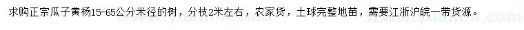 求購(gòu)米徑15-65公分正宗瓜子黃楊