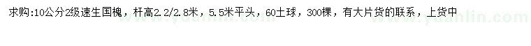 求購10公分速生國槐