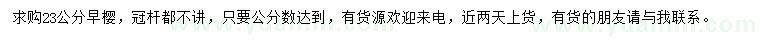 求購23公分早櫻
