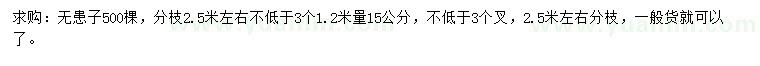 求購15公分無(wú)患子
