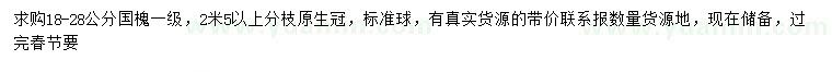 求購18-28公分國槐