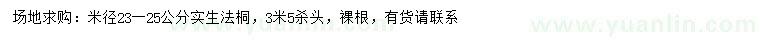 求購(gòu)米徑23-25公分法桐