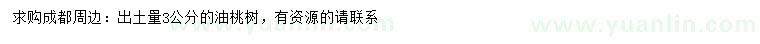 求購(gòu)出土量3公分油桃樹