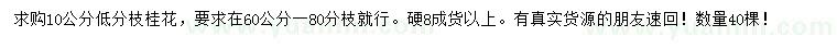 求購(gòu)10公分桂花