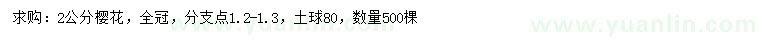 求購2公分櫻花