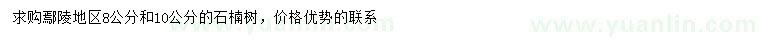 求購(gòu)8、10公分石楠