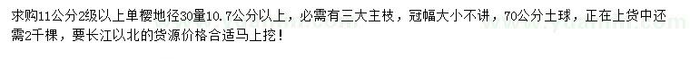 求購11公分單櫻