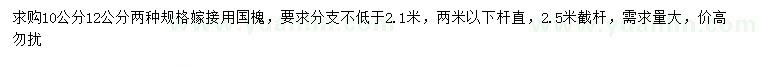 求購10、12公分國槐