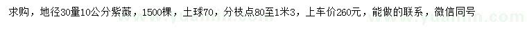 求購30量10公分紫薇