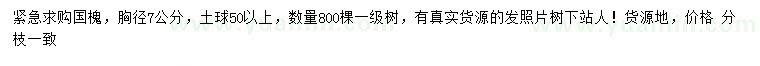 求購胸徑7公分國槐
