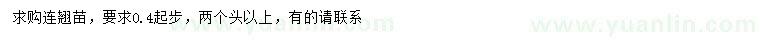 求購(gòu)0.4公分以上連翹