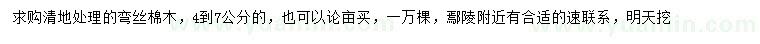 求購4-7公分絲棉木