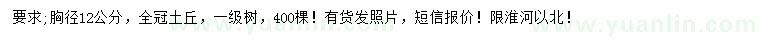 求購胸徑12公分黃山欒樹