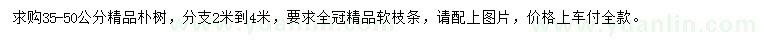 求購(gòu)35-50公分精品樸樹