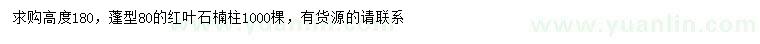 求購高180公分紅葉石楠柱