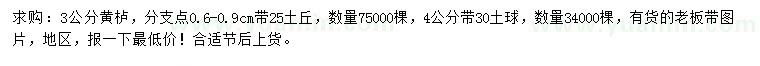 求購(gòu)3、4公分黃櫨