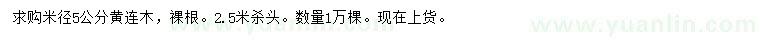 求購(gòu)米徑5公分黃連木