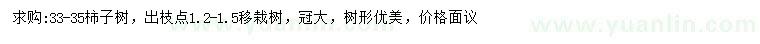 求購33-35公分柿子樹